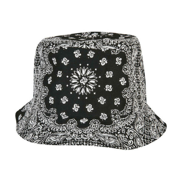 Bandana Print Bucket Hat - Black - One Size
